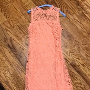 Coral dress perfect for summer wedding!